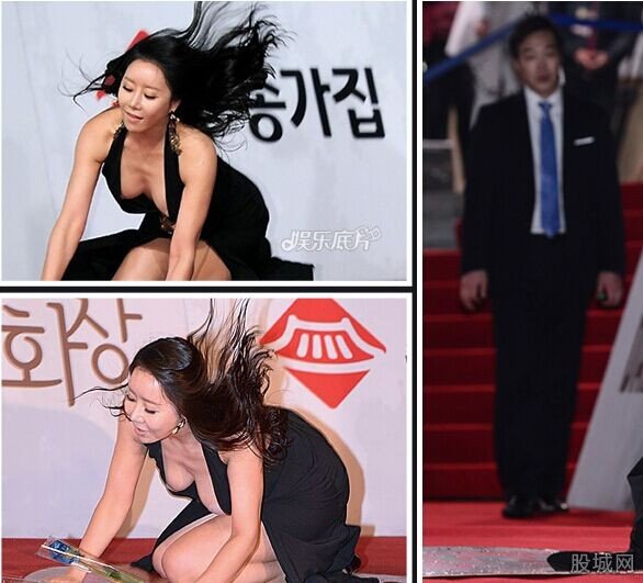 紅毯摔倒走光女星春光乍泄露十分誘人